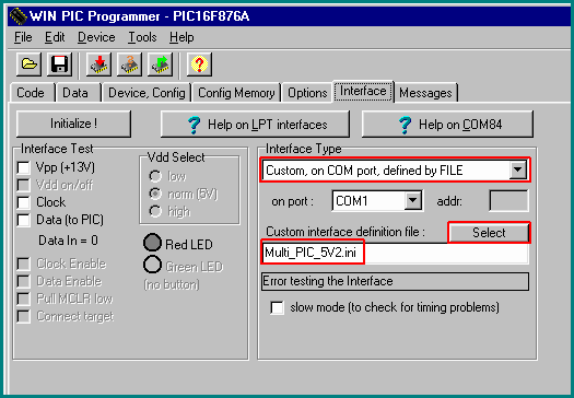 WinPic settings